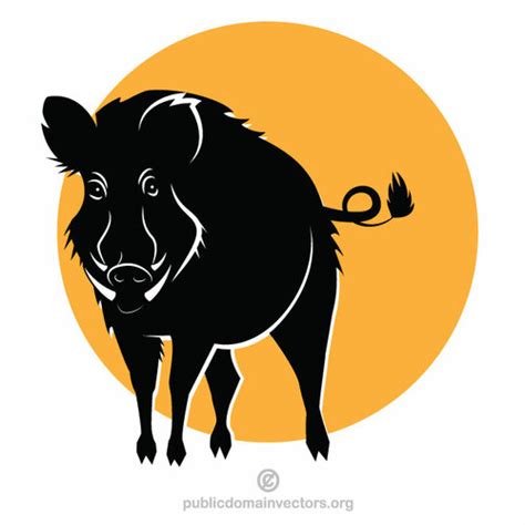 Wild hog silhouette | Public domain vectors