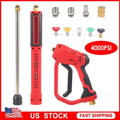 Jahyshow Car Power Washer Kit High Pressure Spray Gun Wand Lance Nozzle 4000psi