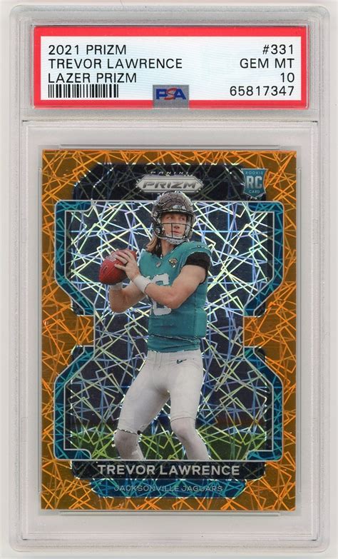 2021 Prizm Trevor Lawrence Orange Lazer Prizm 331 PSA 10 MySlabs