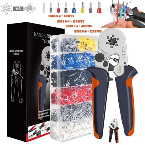 Ferrule Crimping Tool Kit with Ferrules Insulated Wire Terminals ...