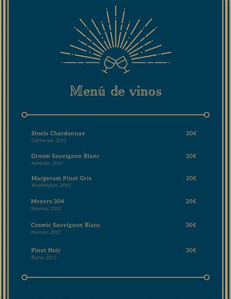 Plantillas De Cartas De Vino Editables Online Canva