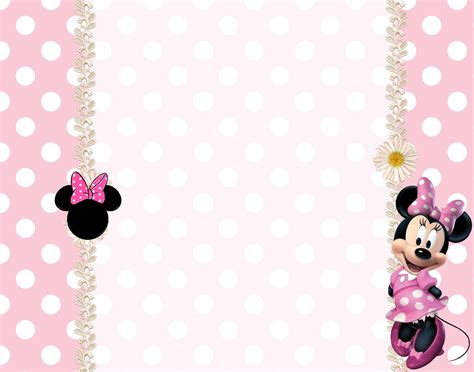 Minnie Rosa Kit Completo Com Molduras Para Convites Rótulos Para