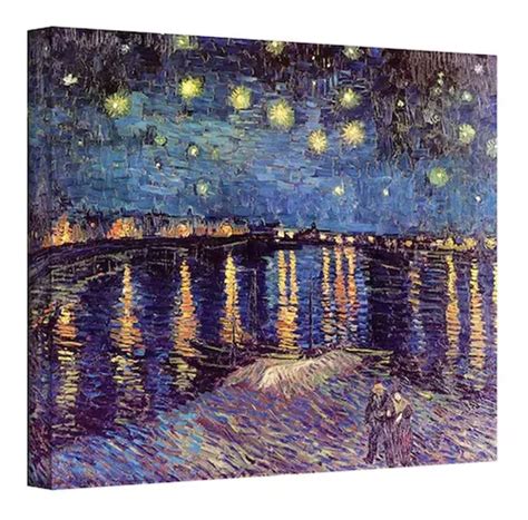 Cuadro Canvas Van Gogh Noche Estrellada Sobre El Rodano Hd