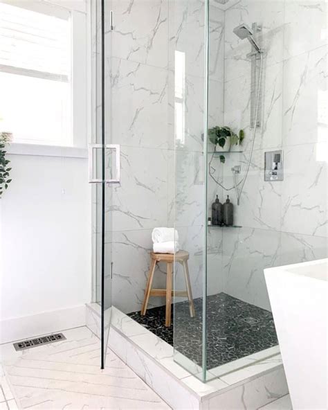 Marble Tile Shower With Glass Enclosures Soul Lane