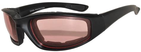 Motorcycle Sunglasses - Black Frame / Amber Lens - Walmart.com