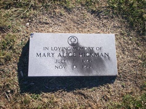 Mary Alice Kirk Hickman 1898 1988 Find A Grave Memorial