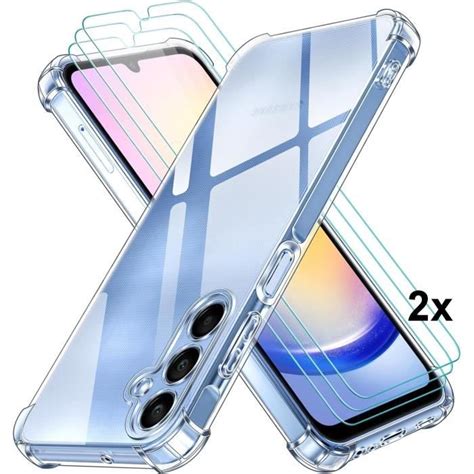 Coque pour SAMSUNG GALAXY A05S 2 vitres verre trempé coque Souple