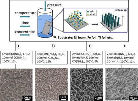 Schematic Diagram Of Hydrothermal Synthesis Of 1d And 2d Nanoarrays Download Scientific