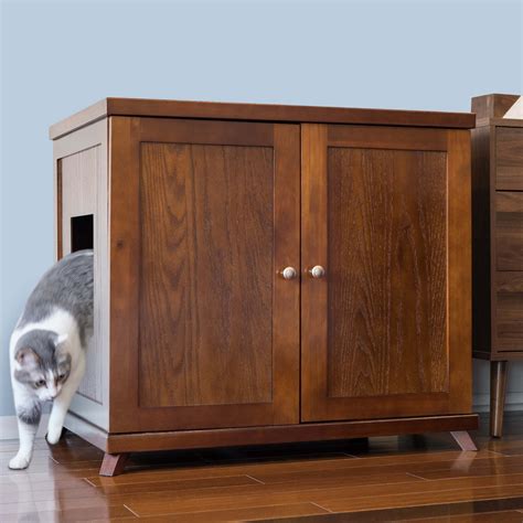 Deluxe Cat Litterbox Cabinet Modern Style Catsplay Superstore