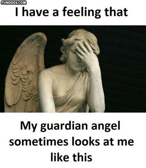 I Have A Feeling That My Guardian Angel Sometimes Looks At Me Like This Pictures Photos And