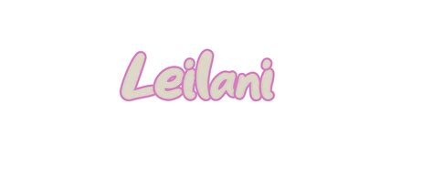 Obj File Bright Name Leilani 🔆・model To Download And 3d Print・cults