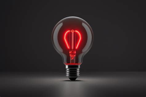 Premium AI Image | a light bulb with a red light