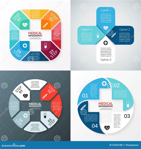 Vector Circle Plus Sign Infographic Template For Stock Vector