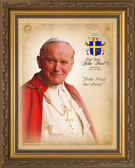 Pope John Paul Ii Framed Portrait