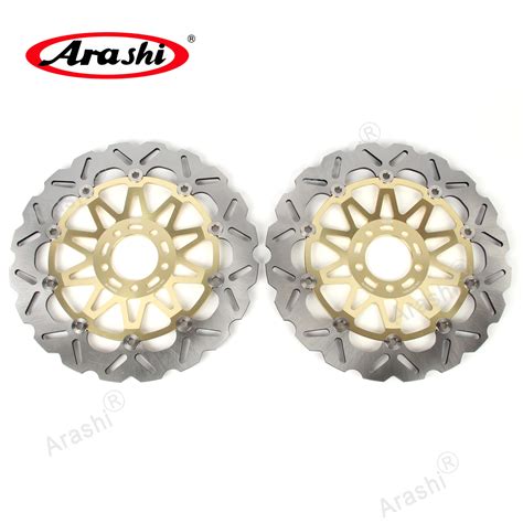 Arashi Pair Cnc Floating Front Brake Disc Rotor For Kawasaki Zzr