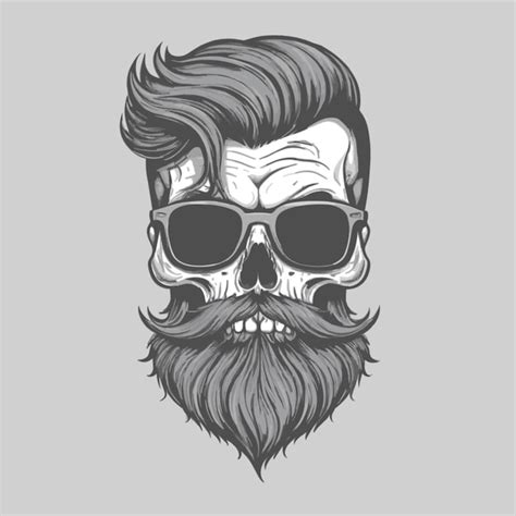 Premium Vector Beard Hipster Vector On A White Background