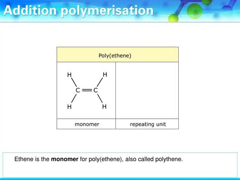 PPT - Alkenes like ethene can undergo addition polymerisation . PowerPoint Presentation - ID:1877310