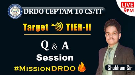 DRDO CEPTAM 10 FREE CLASSES TIER II CS IT Exam Strategy Live Q A