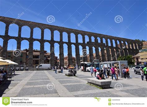 Taking of the Aqueduct in Its Frontal Part in Segovia. Architecture ...