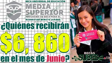 Depósito De 6 Mil 860 Pesos En JUNIO Estos Son Los Becarios Que