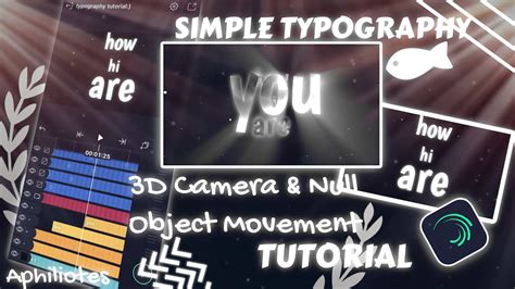 Simple Typography 3D Camera Null Object Movement Tutorial Alight