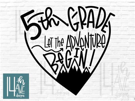 Fifth Grade Back To School Svg Fifth Grade Gril Fifth Grade Png Let