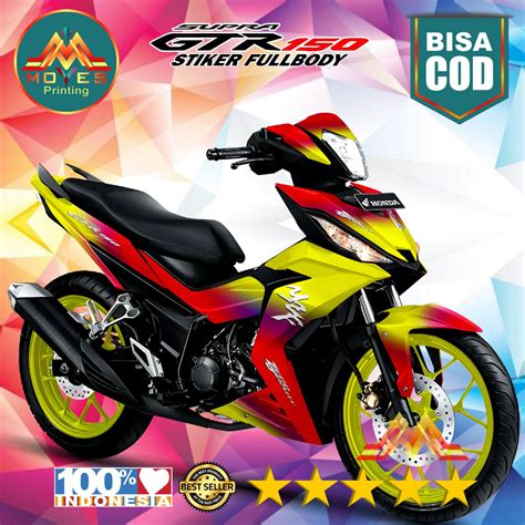 Jual Skotlet Variasi Decal Supra GTR 150 Full Body Stiker Motor