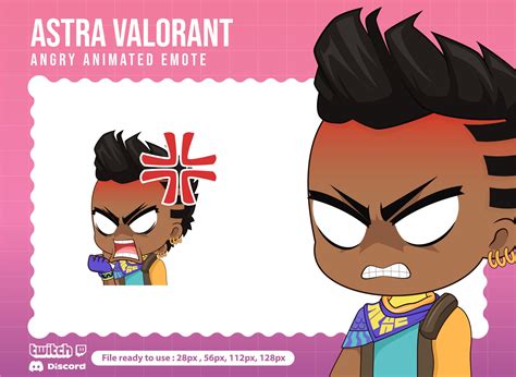 Astra Valorant Angry Animated Emote For Twitch Valorant Etsy