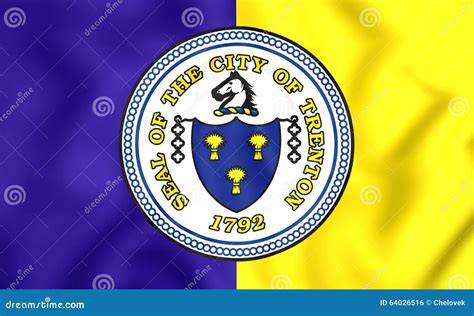 Flag Of Trenton City New Jersey Usa Stock Illustration Illustration