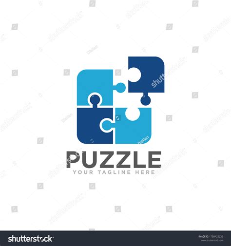 Puzzle Logo Design Vector Template Royalty Free Stock Vector 1738425236