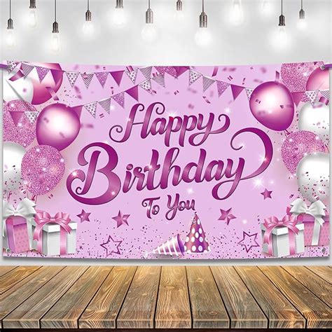 Amazon Katchon Xtralarge Purple Happy Birthday Banner X