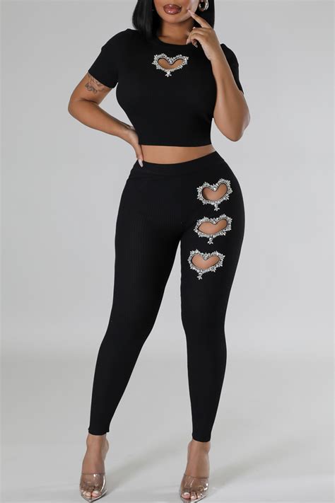 Wholesale Casual Patchwork Hot Drill O Neck Short Sleeve Two Pieces Moonosa Fashion Clothing