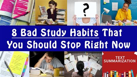 8 Bad Study Habits To Stop Right Nowbad Habits Of Students While