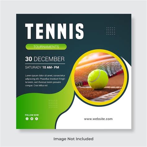 Premium Vector Tennis Ball Social Media Instagram Post