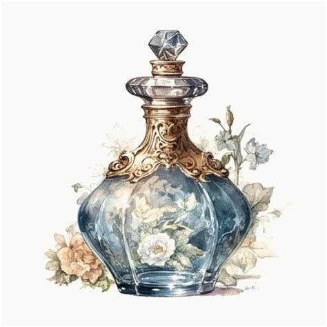 Vintage Perfume Bottles Clip Art