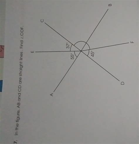 Solved C In The Figure Ab And Cd Are Straight Lines Find Cof