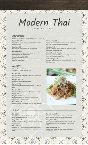 Thai Menu Templates - MustHaveMenus Thai Restaurant Menu, Thai Food ...