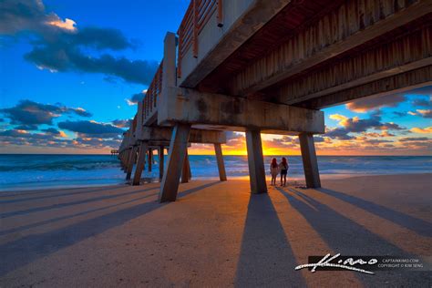 Sunrise Serenity Under The Juno Beach Pier Hdr Photography By Captain Kimo