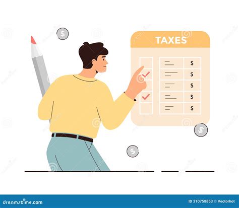 Online Tax Payment Vector Illustration Government Taxation Concept