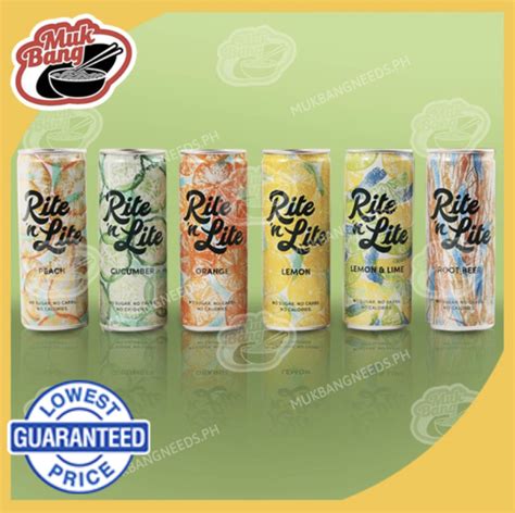 Rite ‘n Lite 250ml Root Beer Lemon Lime Lemon Peach Cucumber