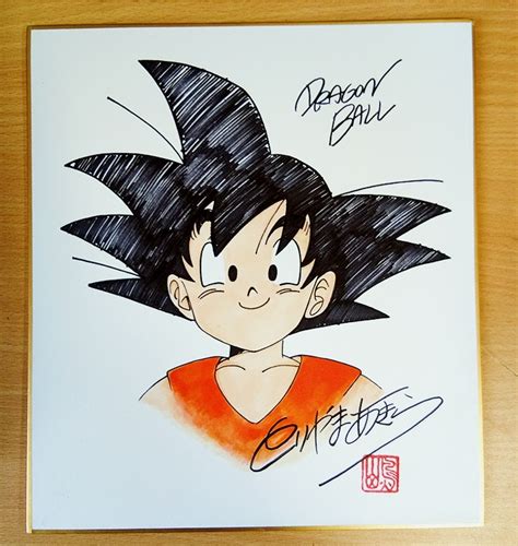 鳥山明 ドラゴンボール 直筆サインイラスト色紙 孫悟空 その他