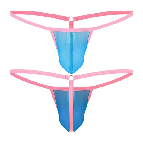 Us Men Sexy Mesh G String Bikini Bulge Pouch Briefs Low Rise T Back