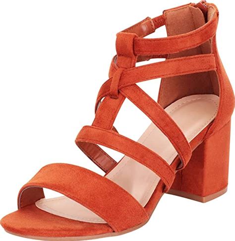 Cambridge Select Women S Open Toe Strappy Cutout Chunky Block Heel