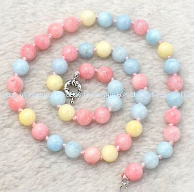 Pretty 6 8 10 12mm Natural Multi Color Jade Gemstone Round Beads