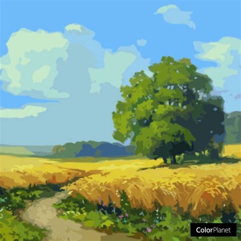 Landscape Painting Tutorial: Field with Tree and Path