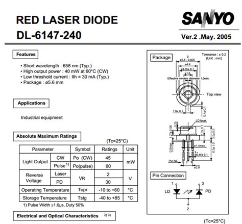 Sanyo Red Laser Diode