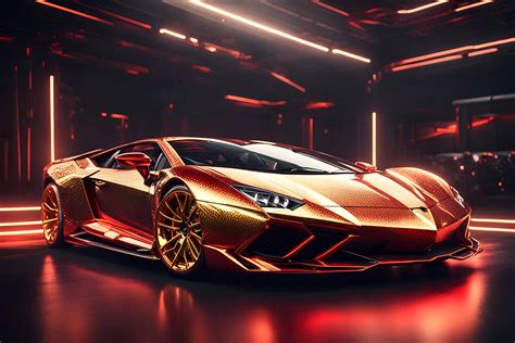 Lamborghini Fantazma GOLD Red CHROME Des Gallery Stablecog