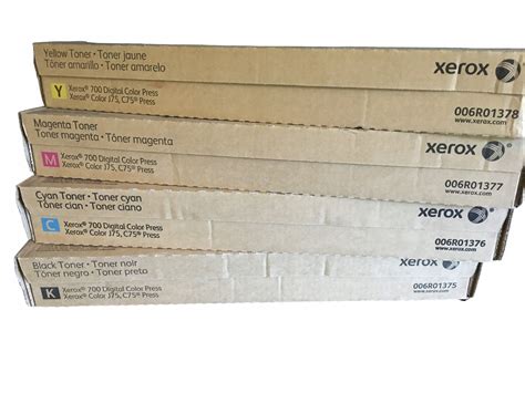 Toner SET CMYK Xerox 700 700i 770 C75 J75 4 szt. 006R01379 006R01380 ...