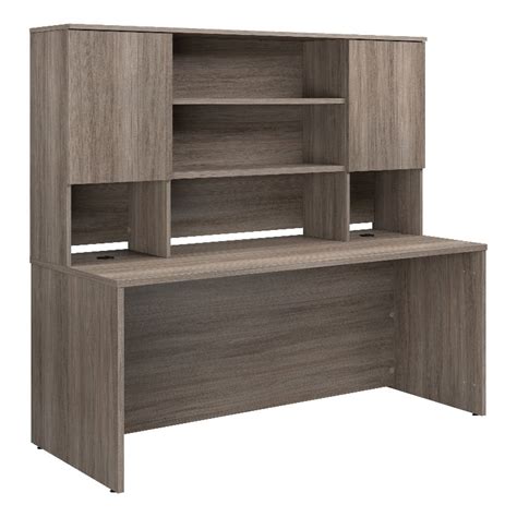 Pemberly Row Engineered Wood X Desk With Hutch Bundle In Hudson