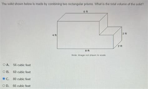 Solved The Solid Shown Below Is Made By Combining Two Rectangular